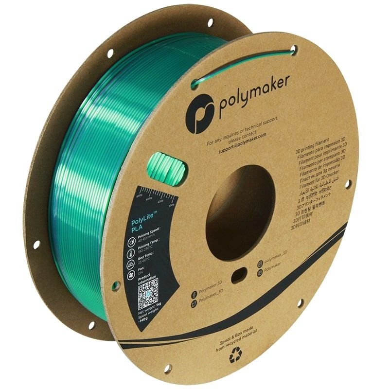 Achat Polylite Silk PLA Vert Jade-Chrome - 1.75mm - 1 kg - Polyfab3D