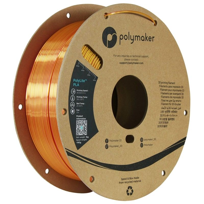 Polylite Dual Silk PLA Sunset Gold-Red - 1.75mm - 1 kg