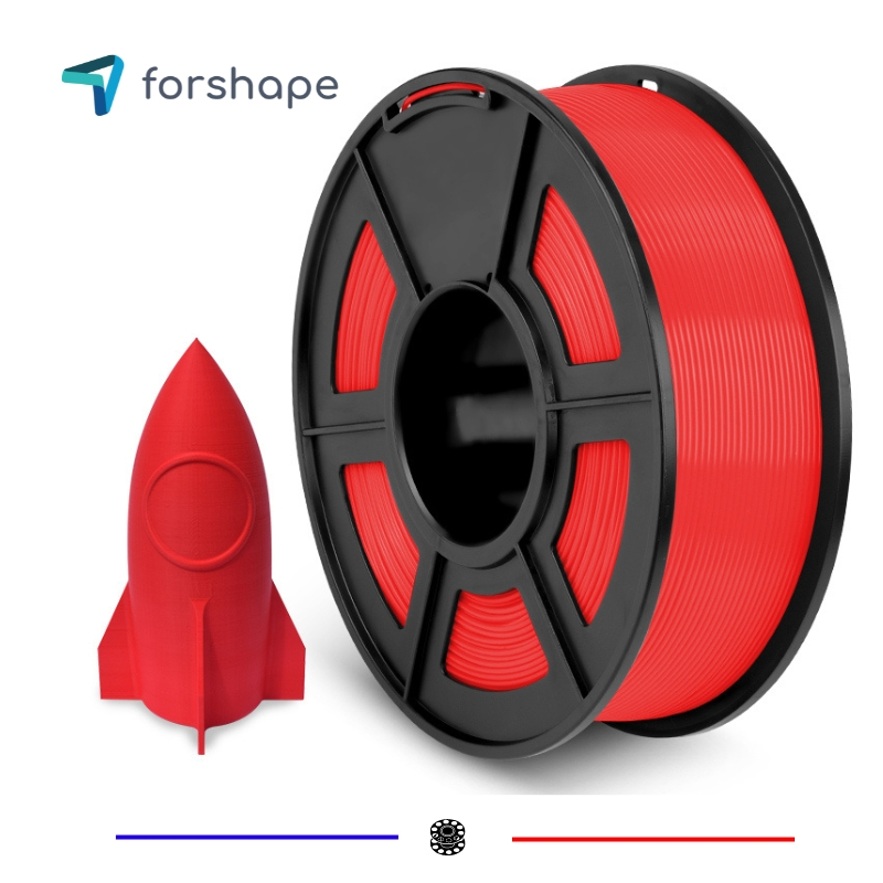 Filament Rouge PLA Forshape - 1.75mm - 1 kg - Polyfab3D