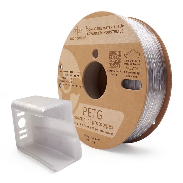 Nanovia PETG Naturel (Transparent) - 1.75 mm - 750g