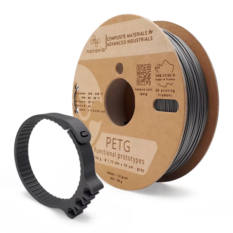 Filament PETG Gris Nanovia Filament PETG Gris Nanovia