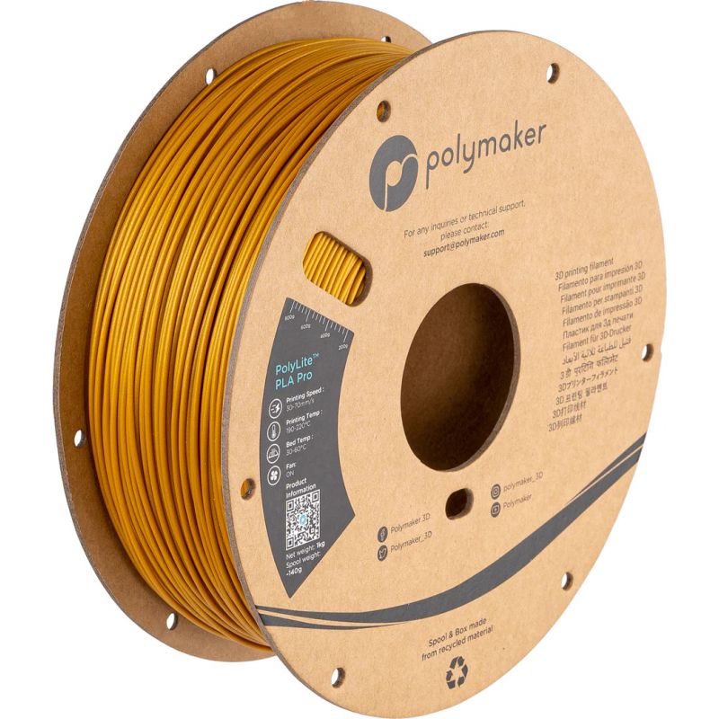 PolyLite PLA Pro Metallic Gold - 1.75mm - 1 kg