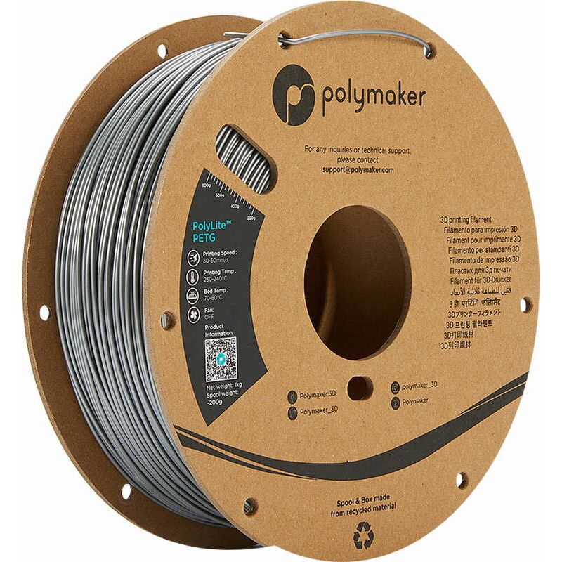 PolyLite PETG Silver - 1.75mm - 1 kg