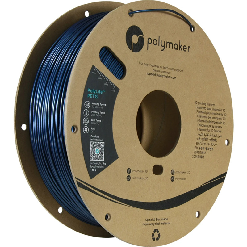 PolyLite PETG Bleu foncé - 1.75mm - 1 kg