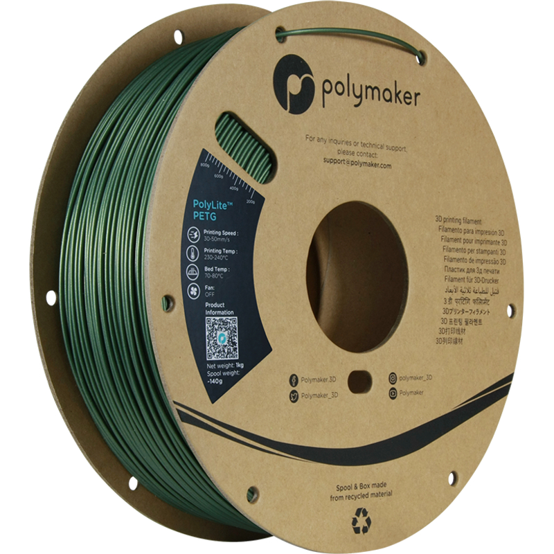 PolyLite PETG Vert foncé - 1.75mm - 1 kg