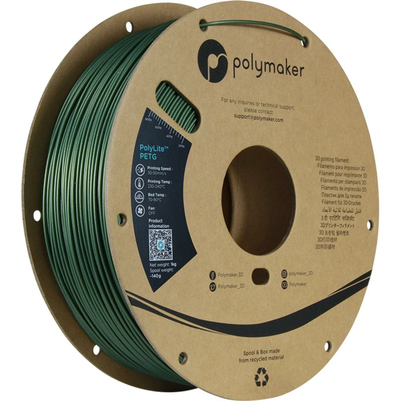 PolyLite PETG Vert foncé - 1.75mm - 1 kg