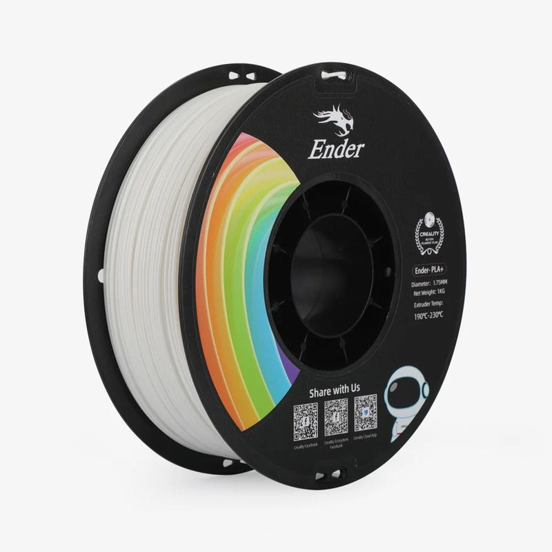 Creality Ender 1.75mm PLA+ Blanc - 1.75 mm - 1 kg - Polyfab3D