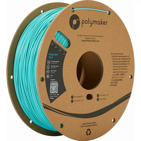 PolyLite PLA Polymaker Teal (Bleu-canard) - 1.75mm - 1 kg
