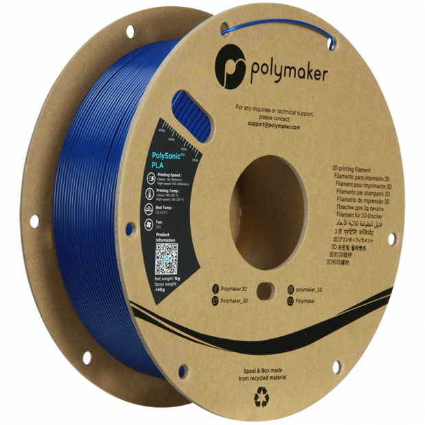 PolySonic PLA (High Speed) Bleu - 1.75mm - 1 kg