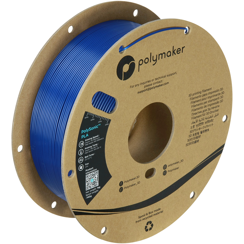 PolySonic PLA (High Speed) Bleu - 1.75mm - 1 kg - Polyfab3D