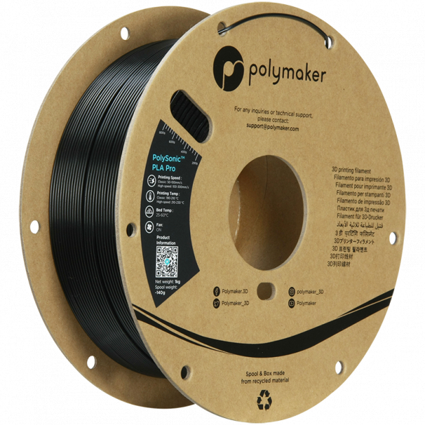 PolySonic PLA Pro (High Speed) Noir - 1.75mm - 1 kg