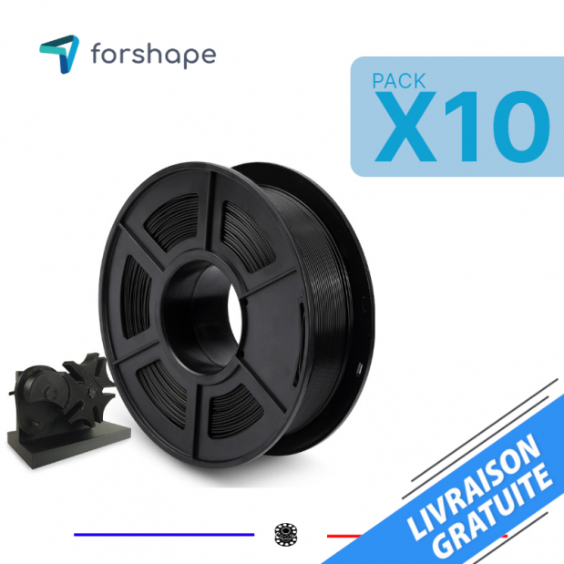 Pack x10 PLA Forshape ecoPLA Noir - 10 Kg - 1.75mm