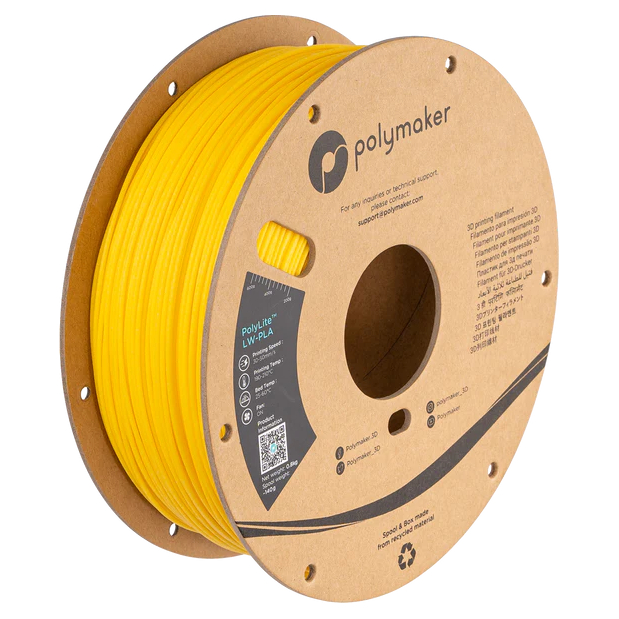 PolyLite LW-PLA Bright Yellow - 1.75mm - 800 g