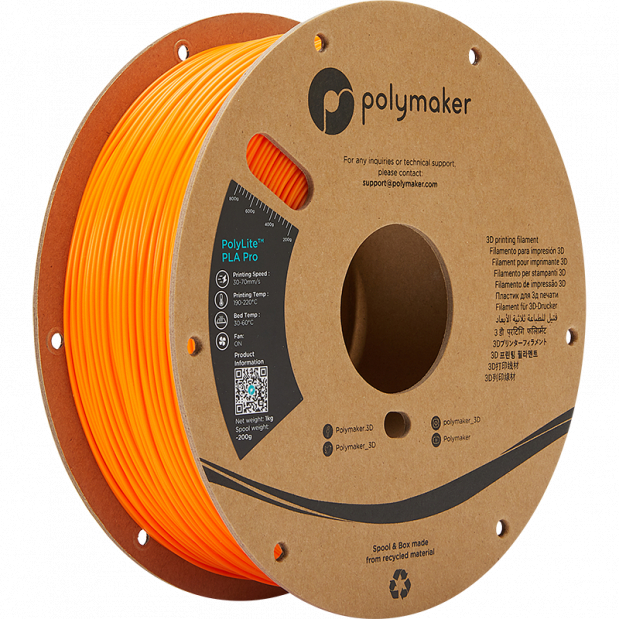 PolyLite PLA Pro Orange - 1.75mm - 1 kg