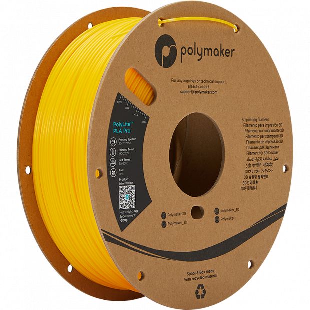 PolyLite PLA Pro Jaune - 1.75mm - 1 kg