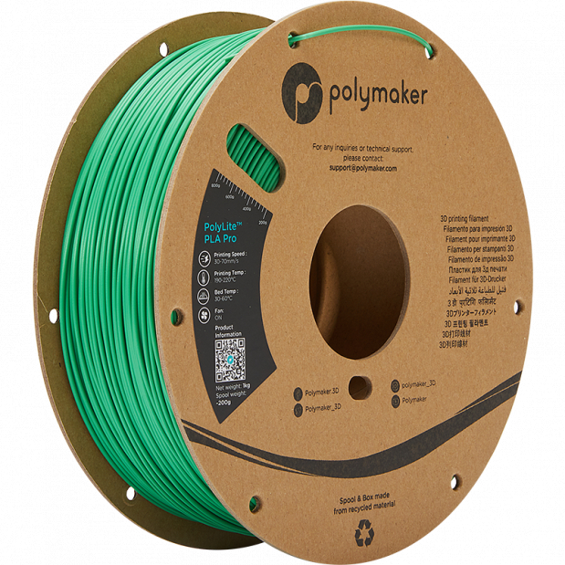 PolyLite PLA Pro Vert - 1.75mm - 1 kg