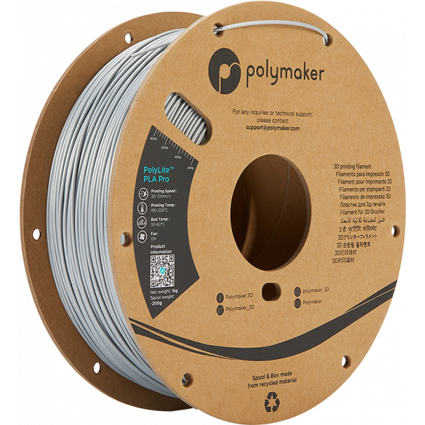 PolyLite PLA Pro Argent (Silver) - 1.75mm - 1 kg