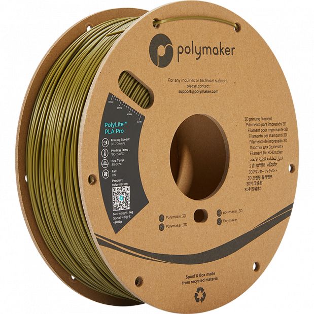 PolyLite PLA Pro Vert Armée (Army Green) - 1.75mm - 1 kg