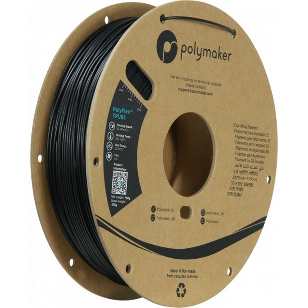 PolyFlex TPU-95A Noir - 1.75mm - 750 g