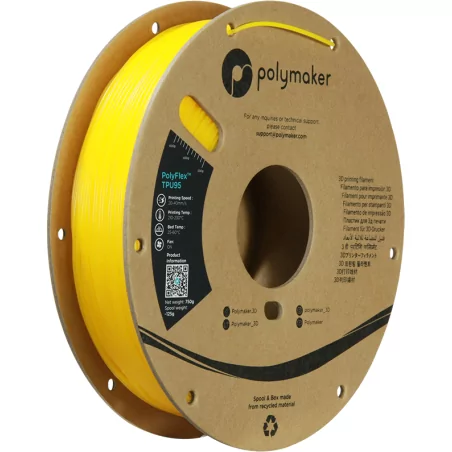 PolyFlex TPU-95A Jaune - 1.75mm - 750 g