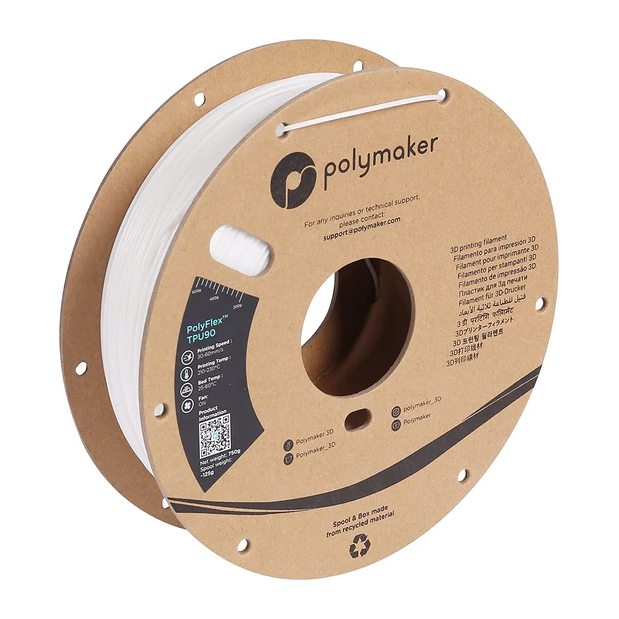 Polyflex TPU-90A Blanc - 1.75mm - 750g