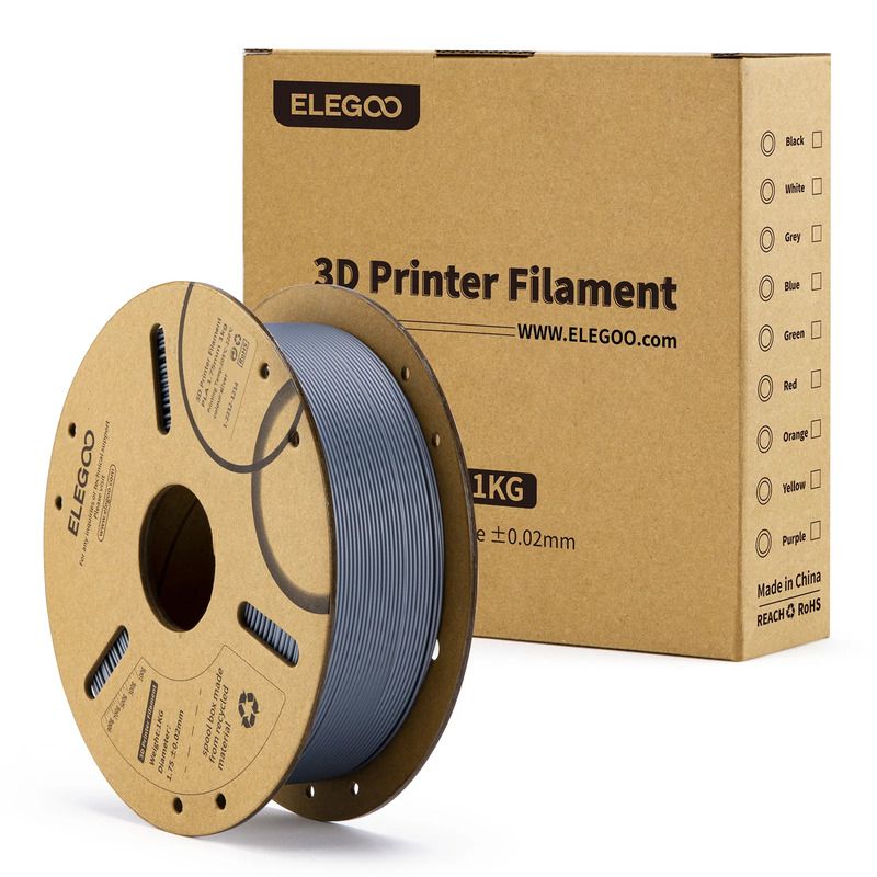 Elegoo PLA Argent - 1.75mm - 1 kg - Polyfab3D