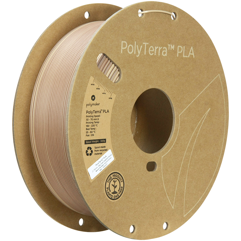 PolyTerra PLA Marron Bois (Wood Brown) - 1.75mm - 1 kg - Polyfab3D