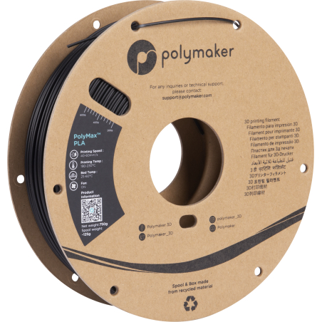 PolyMax Tough PLA Noir - 1.75mm - 750 g