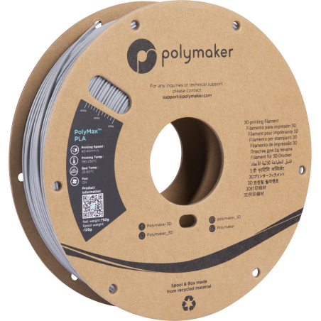 PolyMax Tough PLA Gris - 1.75mm - 750 g