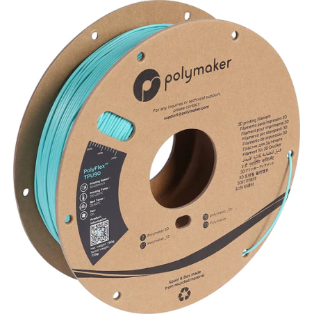 Polyflex TPU-90A Polymaker Teal (Bleu-Vert Canard) - 1.75mm - 750 g