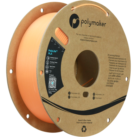 PolyLite PLA Luminous Orange - 1.75mm - 1 kg