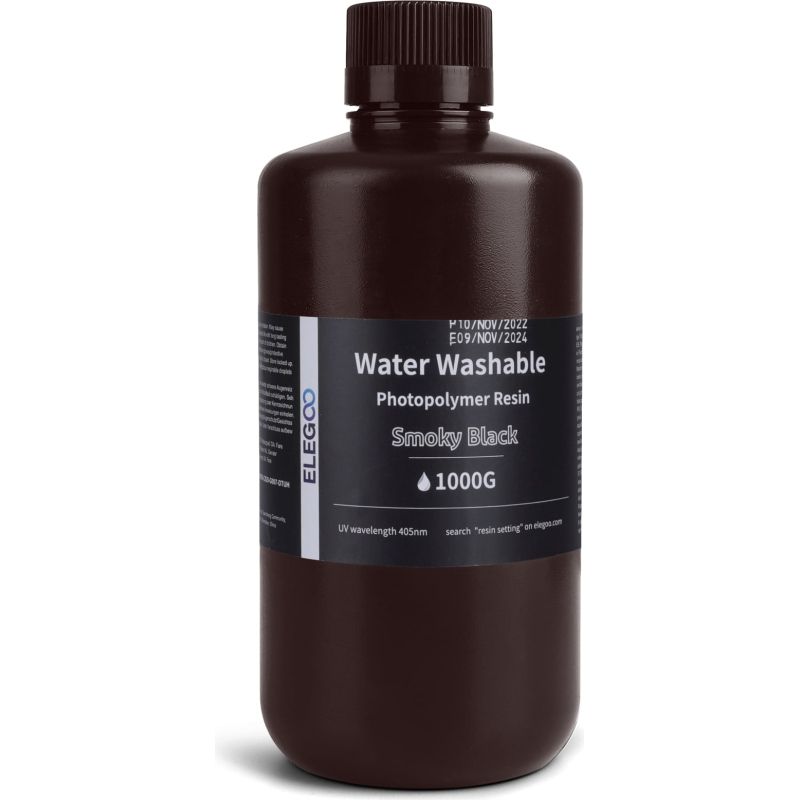 Résine Lavable à l'eau Noire Elegoo - 1000 ml - Polyfab3D