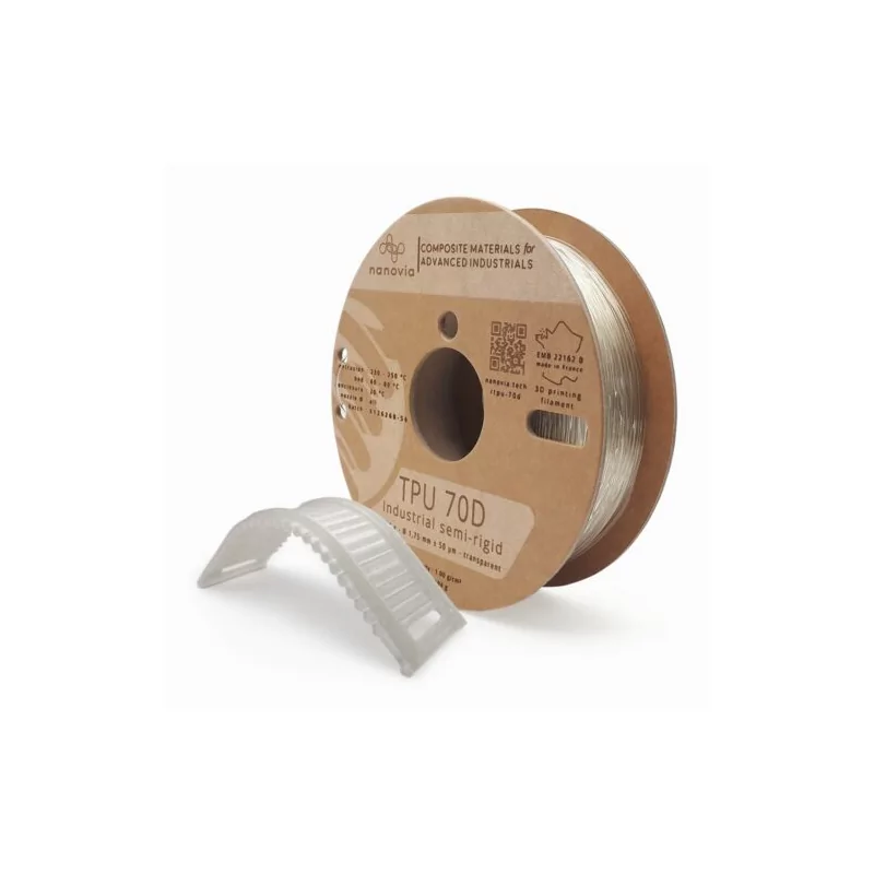 Nanovia TPU 70D Naturel - 1,75 mm - 500g Nanovia TPU 70D Naturel - 1,75 mm - 500g