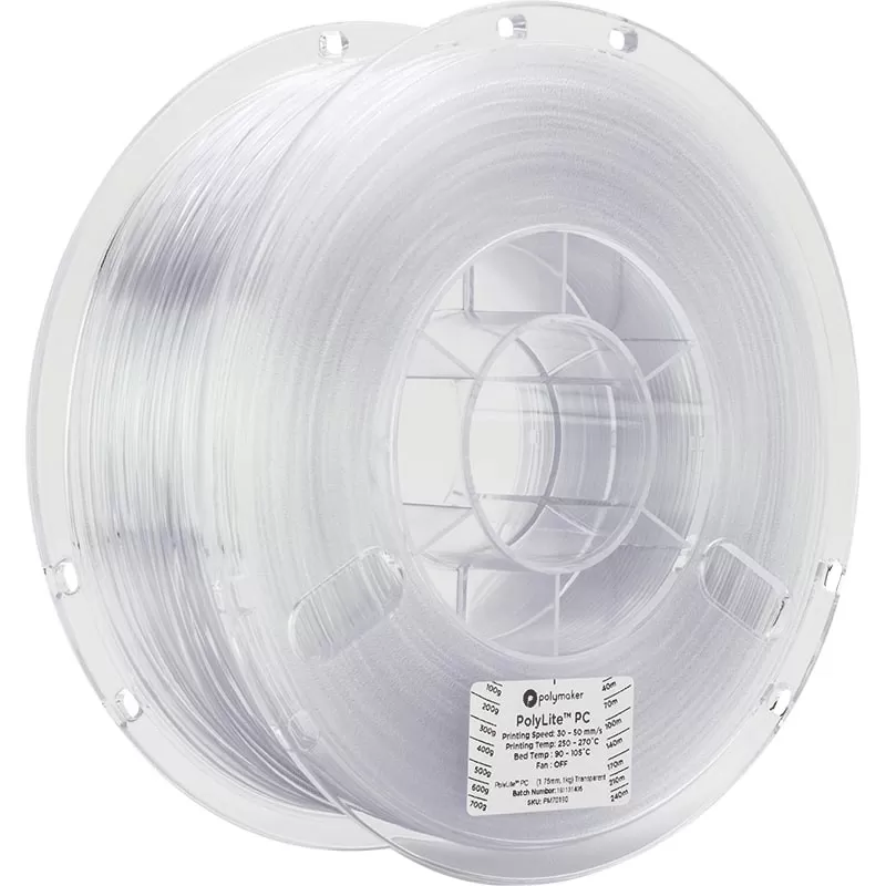 PolyLite PC Transparent - 1.75mm - 1 kg PolyLite PC Transparent - 1.75mm - 1 kg