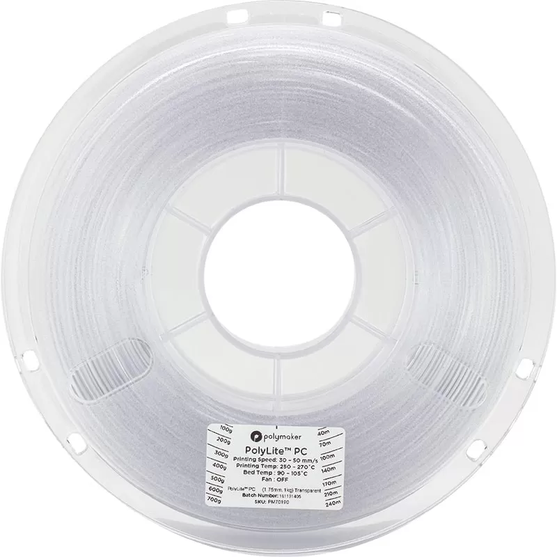 PolyLite PC Transparent - 1.75mm - 1 kg (2) PolyLite PC Transparent - 1.75mm - 1 kg (2)