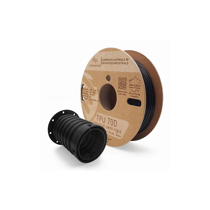 Nanovia TPU 70D Noir - 2,85 mm - 500g Nanovia TPU 70D Noir - 2,85 mm - 500g