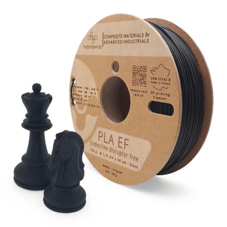 PLA 3D850 EF Nanovia (sans perturbateurs endocriniens) Noir - 1,75mm - 750g