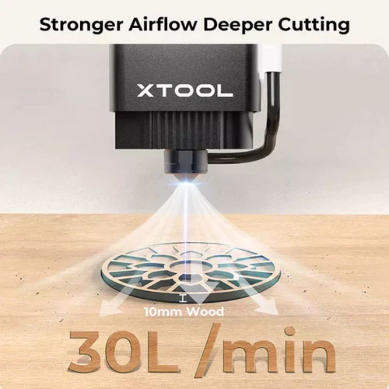 Débit réglable et puissat Air Assist M1 xTool