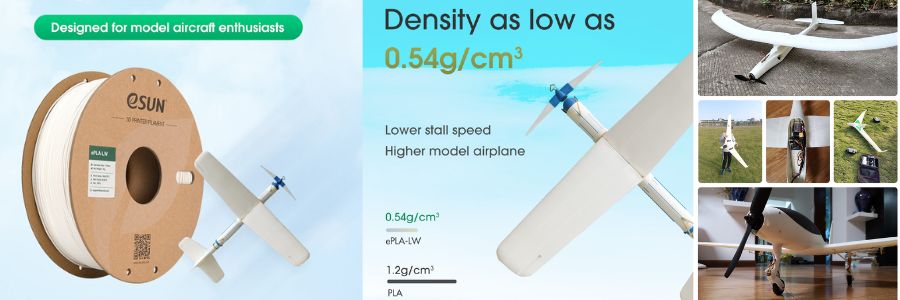 eSun PLA-LW Filament Noir