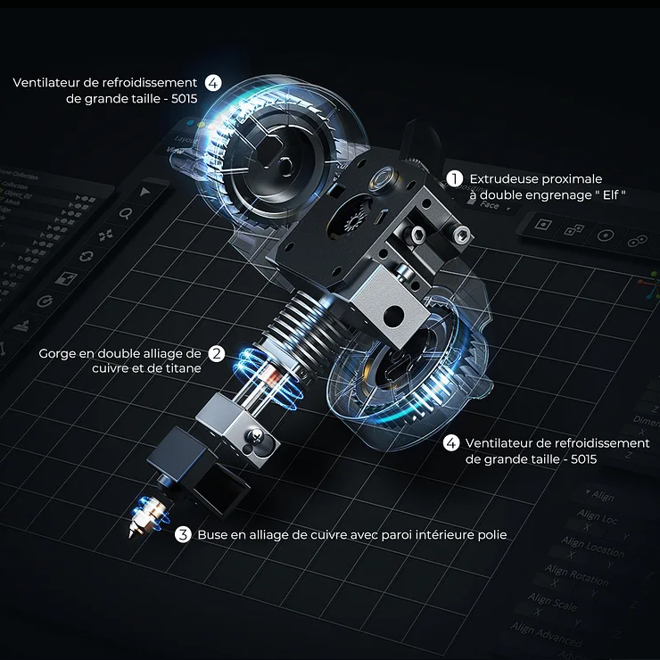 Creality Sermoon D3 direct drive extrudeur