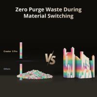 Flashforge Creator 5 Pro zéro purge réduction déchets impression 3D