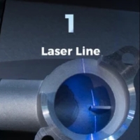 EinScan Trak avec ligne laser unique pour les zones profondes
