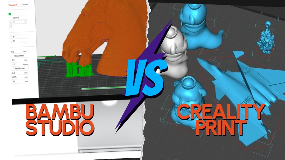 Comparatif Bambu Studio avec Creality print