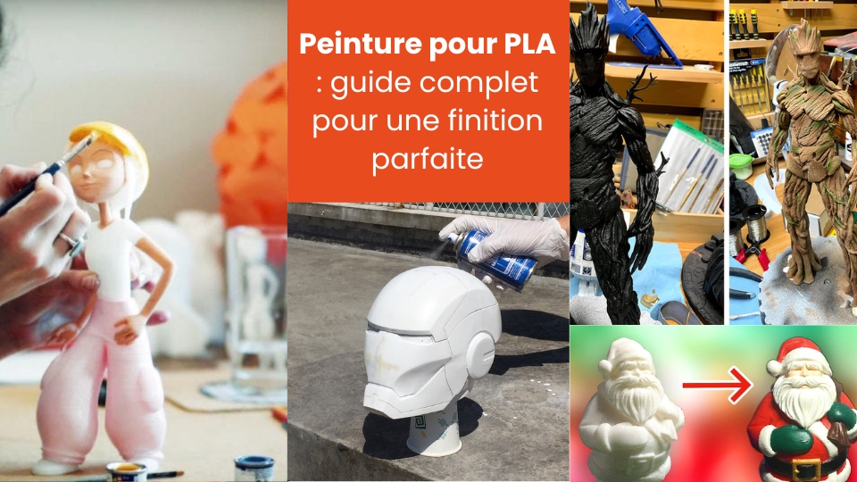 étapes pour peindre une impression 3D PLA